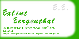 balint bergenthal business card